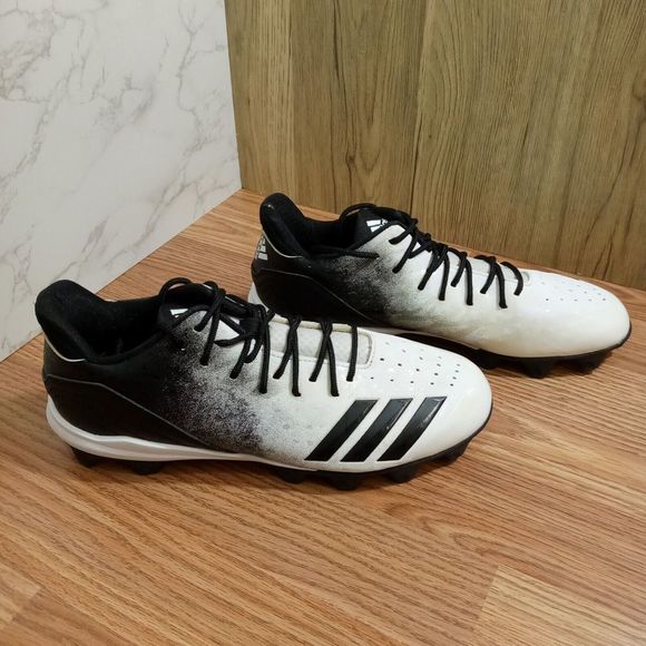 adidas Mens Icon 4 Sz 9 G26698 White Baseball Cleats Shoes‎ Sneakers - Picture 7 of 14